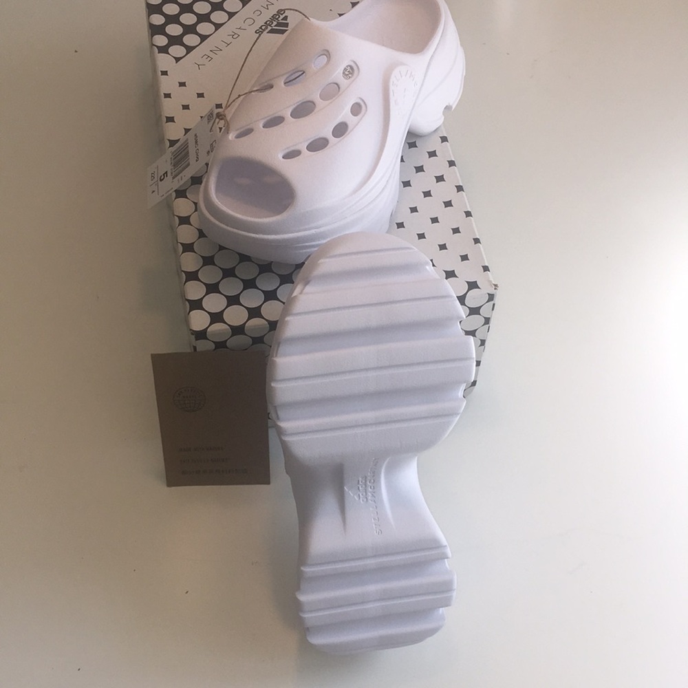 adidas By Stella McCartney White Clogs * New in Box * Size 10 * aSMC Clog